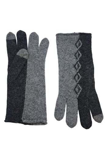 AXE SPORTSWEAR Women's Winter Soft Textured Argyle Pattern Knitwear Knitted Gloves