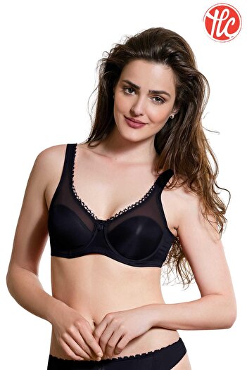 Yeni İnci Women's Underwire Unpadded Gathered Lace Bra