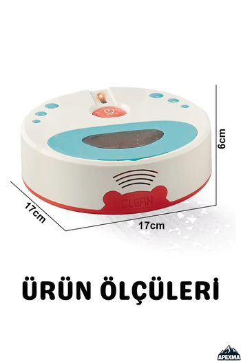 Apexma Oyuncak Sesli ve Işıklı Gerçek Süpürme Özellikli Pilli Robot Süpürge - Vakumlu Oyuncak Süpürge