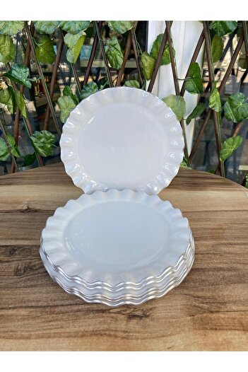 GÜRCÜGLASS Isabella Silver Dessert Plate.