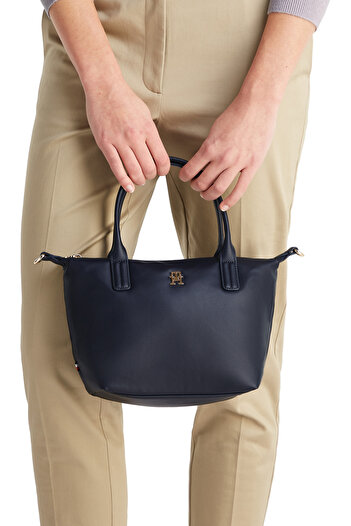 Tommy Hilfiger Popette Soft Kadın Lacivert Mini Tote Çanta