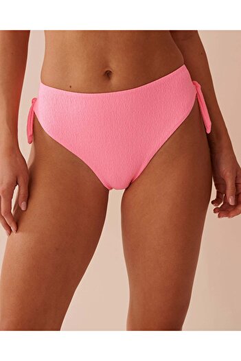 La Vie en Rose FIZZY PINK Textured Side Tie Bikini Bottom