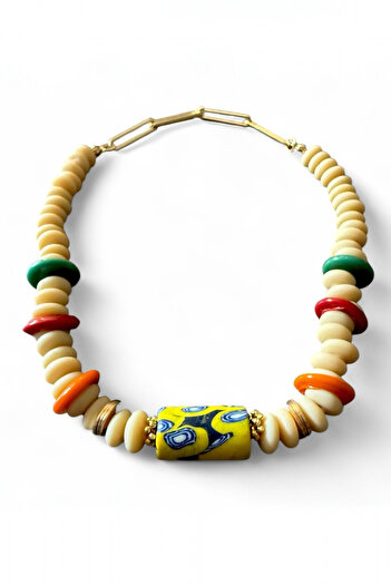 Pinty Design Handmade Colorful Beaded Bohemian Necklace Authentic Design Limited Edition