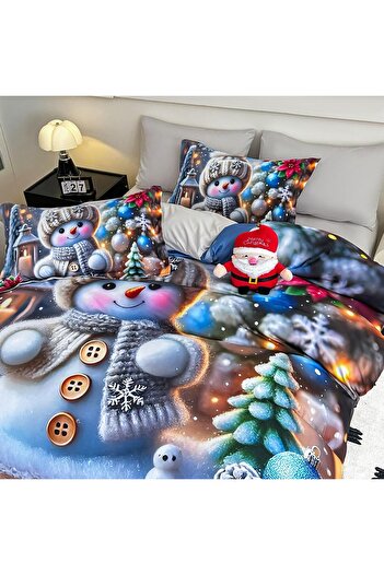 JOJO HOME Christmas bedding, 5D print, 6 pieces, 180x200, Snowman