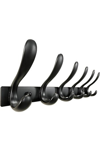 Honsel HONSKY Wall Mounted Coat Hooks, 44cm Metal 6-Hook