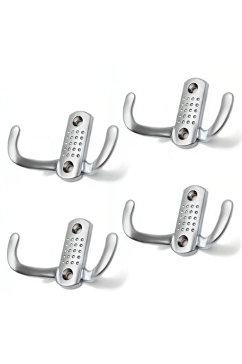 GTV Set 4x Cuier pentru Mobila Metal B0 K23 05 Aluminiu