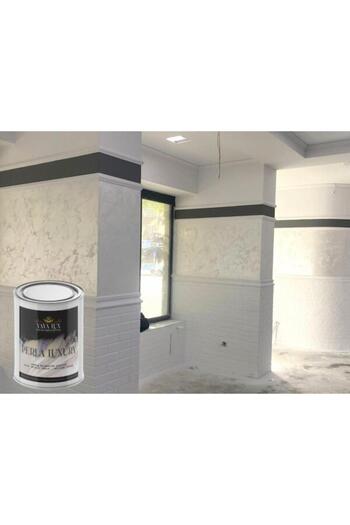 YaYa Color Luxury Decorative Paint, Perla Luxury with Pearl Flakes, Pearl White, 1 Liter
