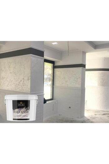 YaYa Color Luxury Decorative Paint, Perla Luxury with Pearl Flakes, Pearl White, 2.5 Liters