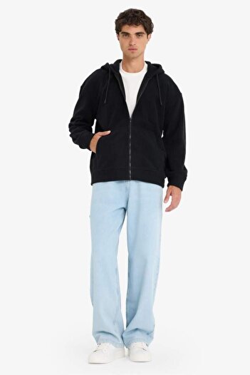 DeFacto Boxy Fit Hooded Zip-Up Fleece Sweatshirt (25 Au)