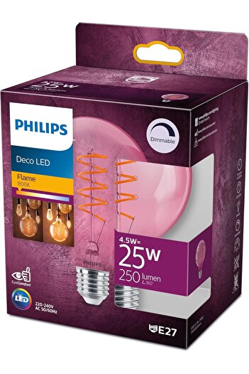 Philips Lighting Classic LED Bulb 4.5-25W G93 E27 Pink (Dimmable)