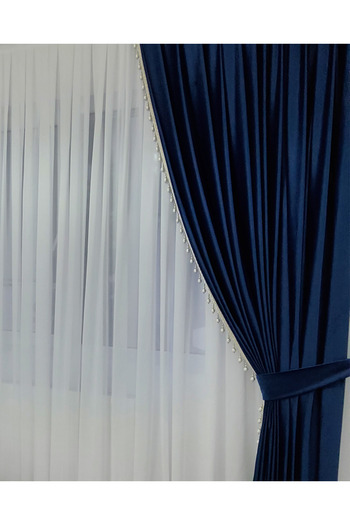 perdra Velvet curtains, 320 GSM, with modern texture with included drapery