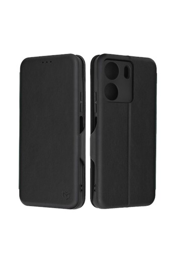 SOFAL Phone Case for Xiaomi Redmi 13C 4G / Poco C65, O46, Faux Leather, Black