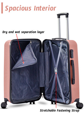 ZAAPPY Hard Shell 20 Inch (7-10kg) ABS Lightweight Luggage, Secured Lock, Suitcase