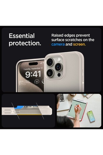Bibilel Case for iPhone 15 Pro Max, Ultra Hybrid, O16, Titanium