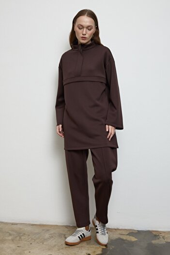 QANU Silva Trouser Suit Brown