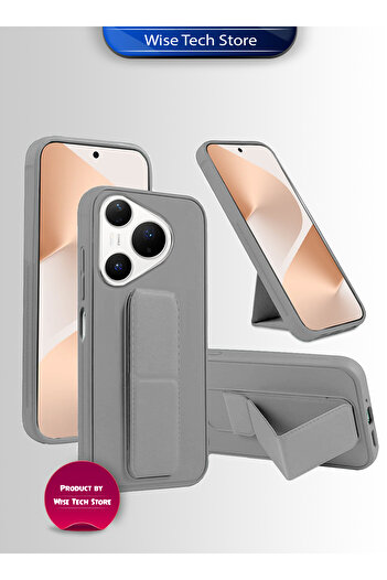 Wtech Huawei Pura 80 Pro 5G 2025 Magnetic Kickstand Wrist Strap Finger Grip with Built-in Iron Case Cover
