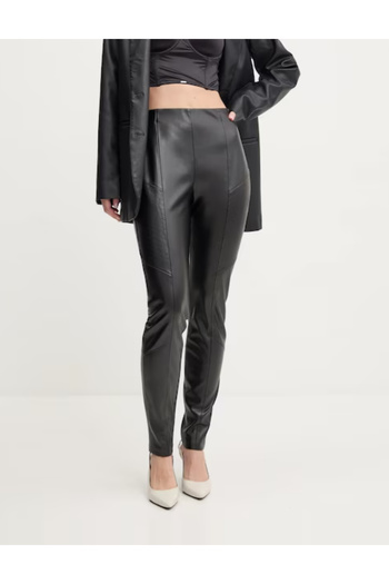 Hugo Boss Hugo Boss faux leather trousers, black