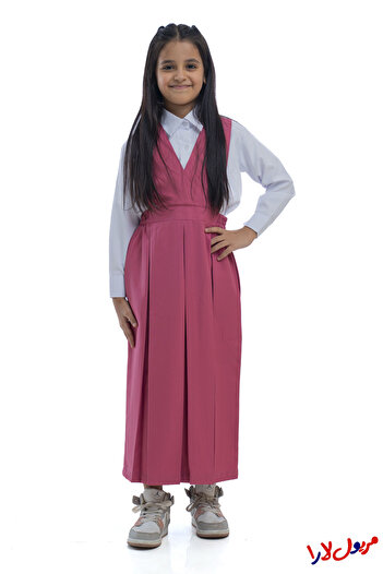 maryool lara Plain light pink apron with an X-model cut