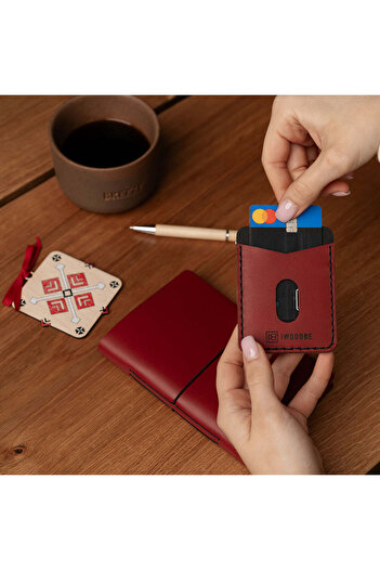 I WOOD BE Red cardholder