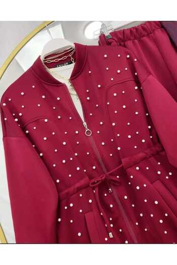 MODA VEDAT Pearl Detail Scuba Suit