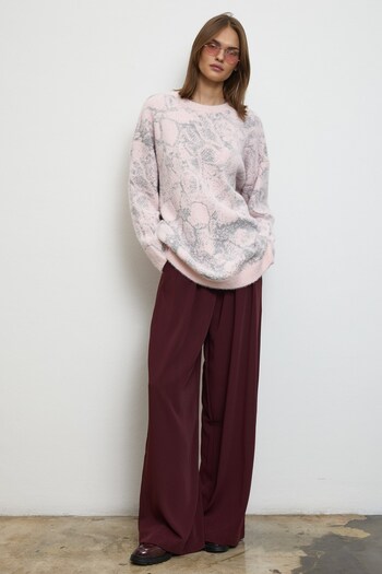 QANU Angora Knitwear Sweater Pink