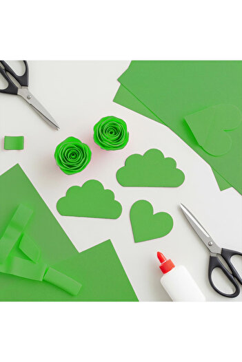 ALPJOY Green Krapon Paper 50X200 cm Colored Grapon Paper 10 Pack