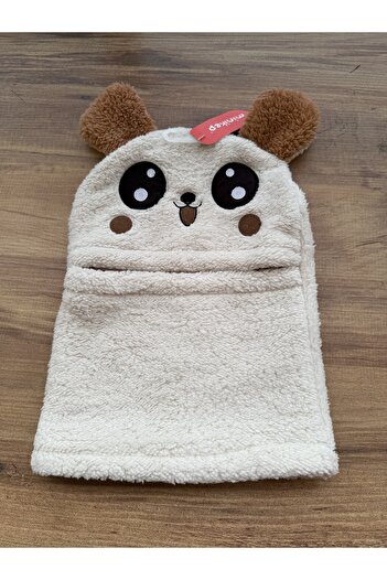 Blotch Plush Children's Balaclava Face Mask to Protect from the Cold Cute Cream Dog Figure Beanie