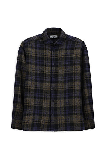 Kiğılı Long Sleeve Oversized Plaid Cotton Shirt