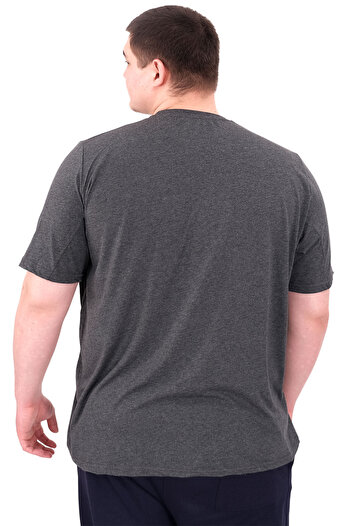 ModeXL Ανδρικό μπλουζάκι με στάμπα Mode XL Plus Size Palm Dream U25026 Anthracite