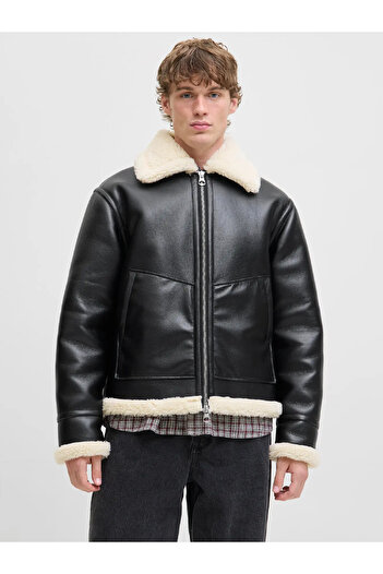Jack & Jones 12282948 Fur Leather Jacket