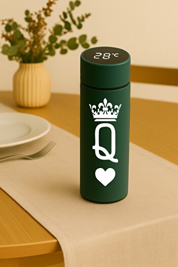 BSE Royal Design Green Smart Thermos (Q👑) - Digital Touch Screen