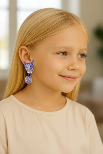 SeaBubbles Kuromi Non-Pierced Clip-On Earrings Standard Lila