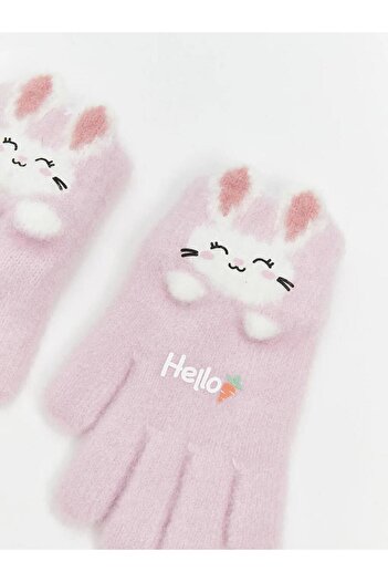 LC Waikiki Girl's Gloves with Rabbit Figure (W5)