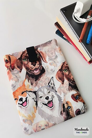 THE WINDS New Book Sleeve, Book Carrying Bag, Organizer Gift Dog Pattern Multi-Purpose Book Holder