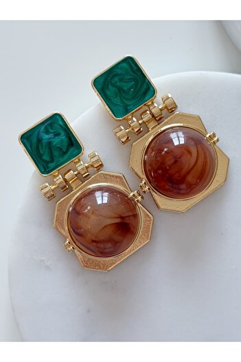 CHARMLUCKY Vintage Square Earrings