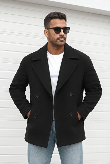 Delpino Men's Oversize Double-Breasted Cashmere Coat
