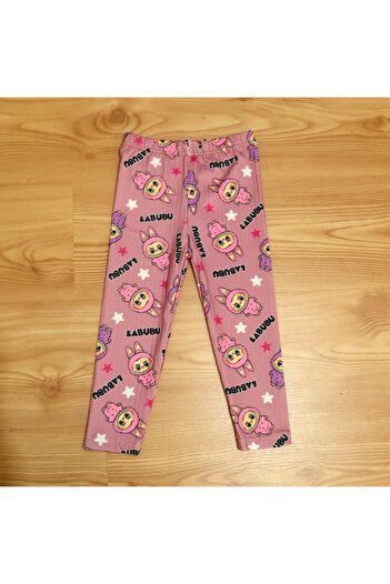 Babexi Labubu Patterned Leggings for Girls Aged 1-4