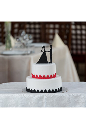 Amco Wedding/engagement decoration, topper model 6, cake ornament 190 x 130 x 3 mm