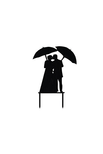Amco Wedding/engagement decoration, umbrella model topper, cake ornament 200 x 140 x 3 mm