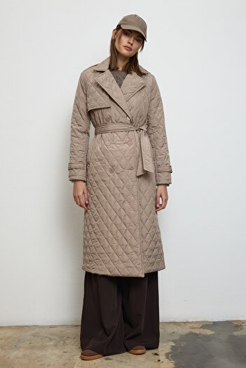 QANU Valora Quilted Coat Mink