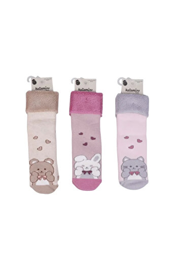 ALFA AKSESUAR 03 Katamino Yarlin Girl Towel Socks 250235 Assortment