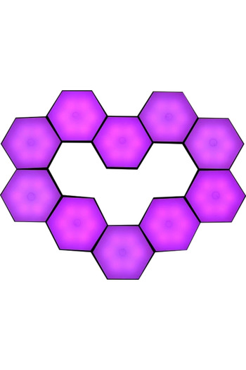 HAMER Hexagonal wall lamp, RGB LED lighting
