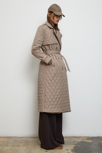QANU Valora Quilted Coat Mink