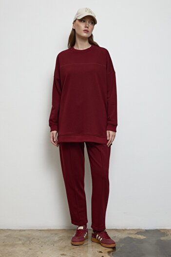 QANU Vera Tracksuit Set Burgundy