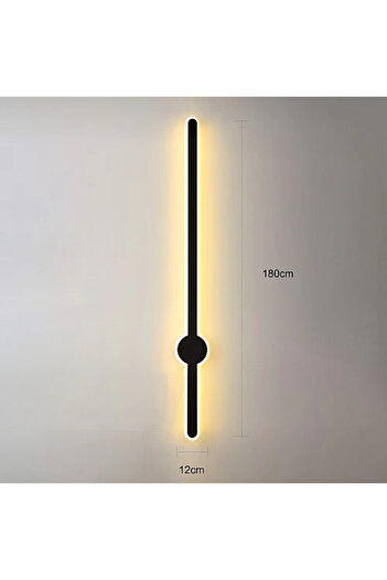 HAMER Modern black wall lamp 180 cm