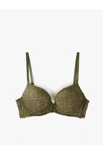 Koton Comfortable Fit Lace Detailed Extra Padded Supported Bra
