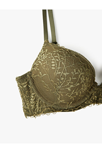 Koton Comfortable Fit Lace Detailed Extra Padded Supported Bra