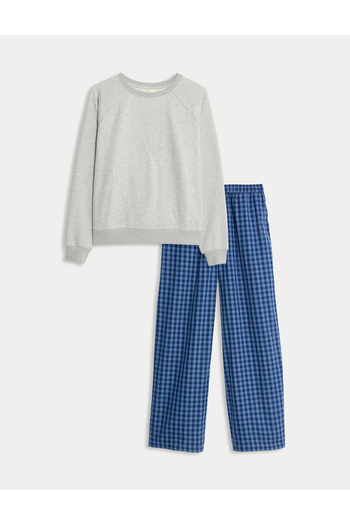Marks & Spencer Supersoft Kareli Pijama Takımı