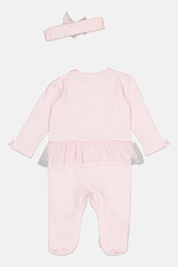 Rock A Bye Baby Boutique Toddlers Girl 2 Pieces Textured Bodysuit With Headband Set