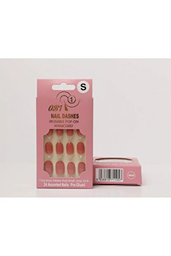 OB1 Self-adhesive artificial nails, 24 shiny nails (OB-05) - OB One